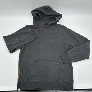 STUSSY LUX Heavy HOODIE Sweatshirt Pullover Gray‎ Green Side Zipper Mens Large L